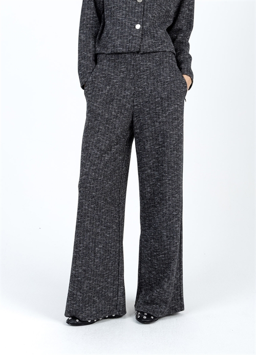 Knit Pants Black Grey Mix