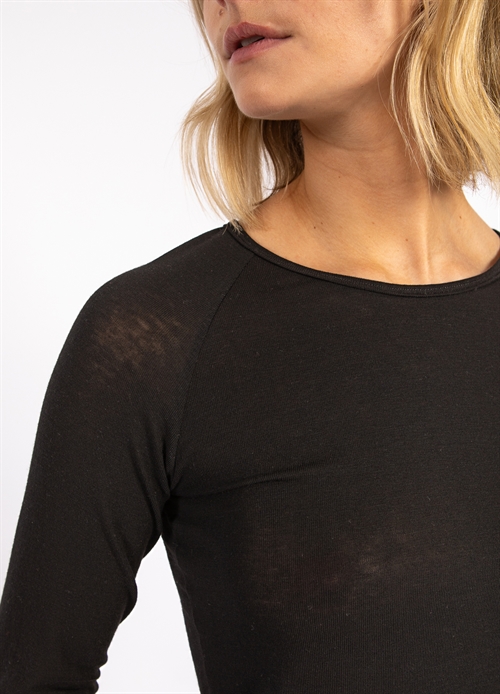 Lana Sort Langærmet T-shirt 
