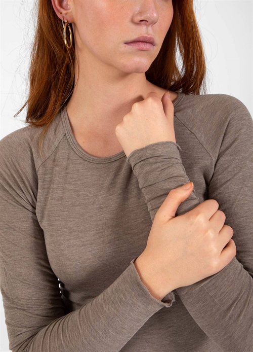 Lana Hazel Melange Langærmet T-Shirt