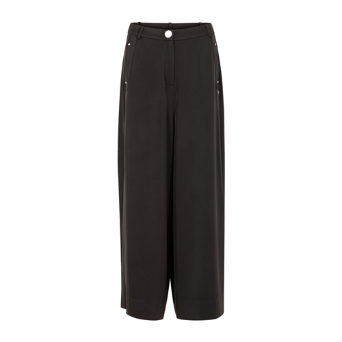 Shiney Wide Pants Black Petra Fit
