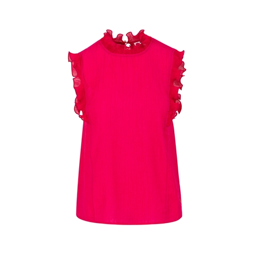 Top w. Ruffles Fuschia