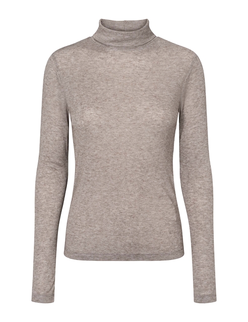 Ellia Roll Neck Top Brownie Melange