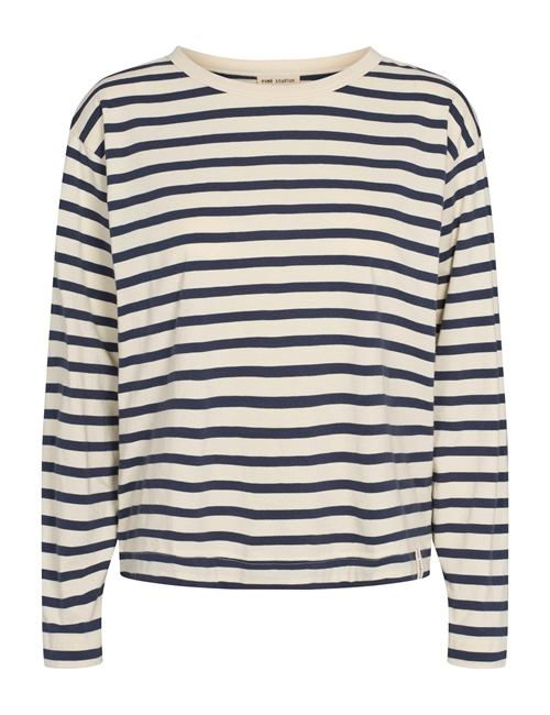 Signe Long Sleeve Striped Top Blue Nights