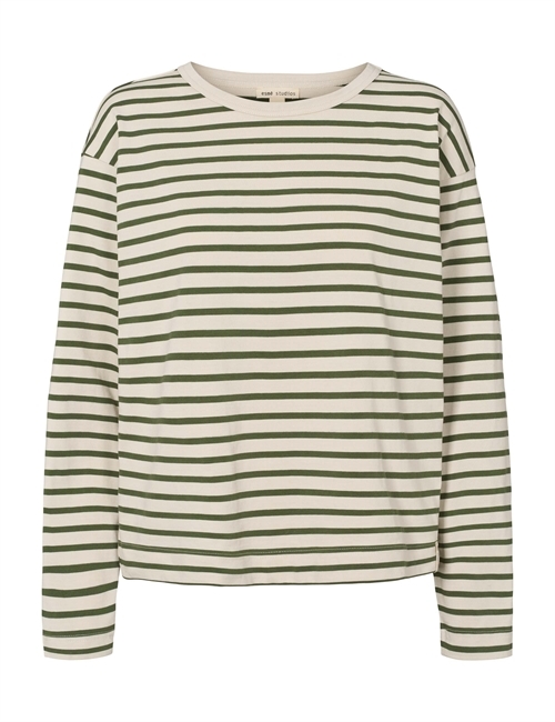 Tine Long Sleeve T-shirt Green Stripe