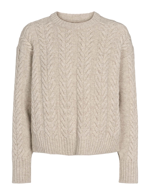 Elida O-Neck Knit GOTS Sand