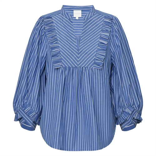 MeeGO Vibs Blouse Blue Stripes