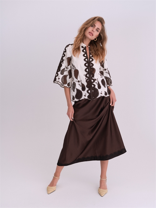 MiraaGo Blouse Creme Brown
