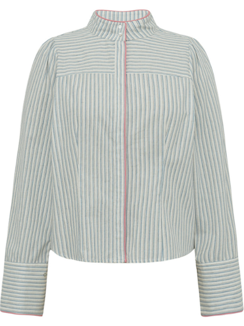 NicoGo Go Shirt Offwhite Blue Strip