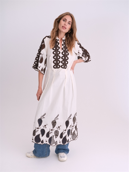 SafinaGo Dress Creme Brown