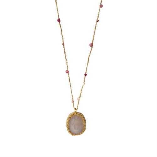 NecklaceAry Rose Quartz NGG01