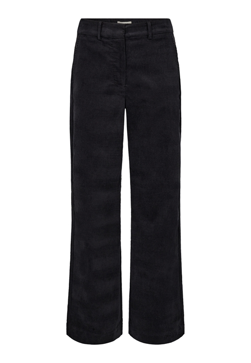 Alice Wide Cord Pant Black Fløjl