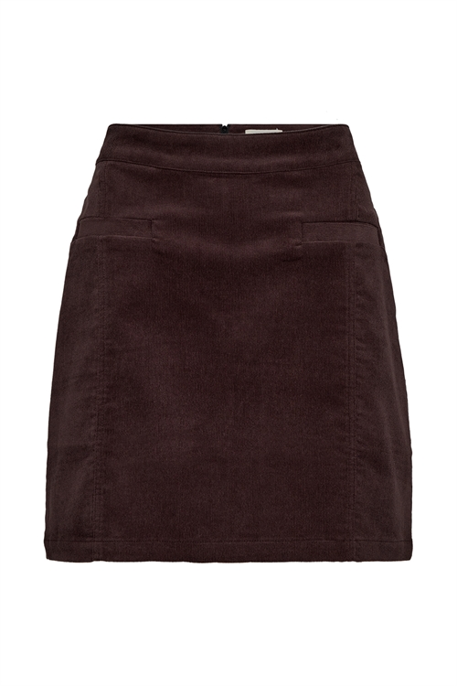 Cord Espresso Mini Skirt - Fløjl