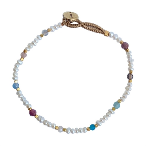 Lulu Multi Pearl Armbånd