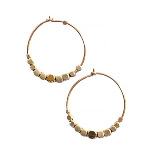 Peggie Gold Stone Hoop Ørering