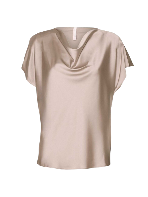 Vandfalds Bluse Platino Kortærmet