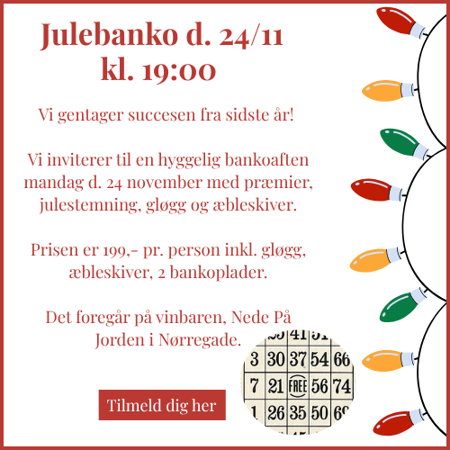 Julebanko d. 24/11 Nede På Jorden