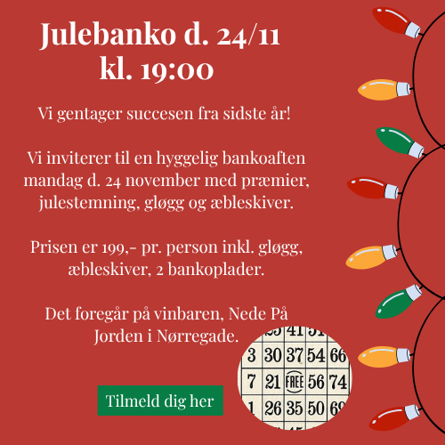 Julebanko d. 24/11 Nede På Jorden