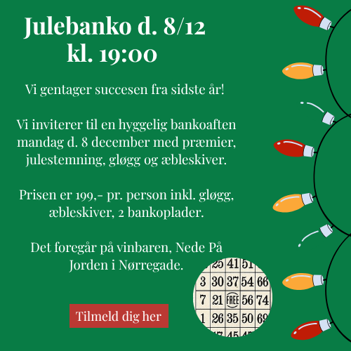 Julebanko d. 8/12 Nede På Jorden