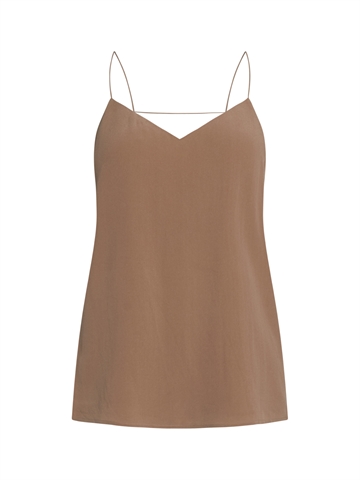 Lea Camel Silk Top