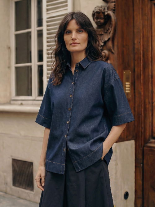 Charlotte Dark Denim Shirt