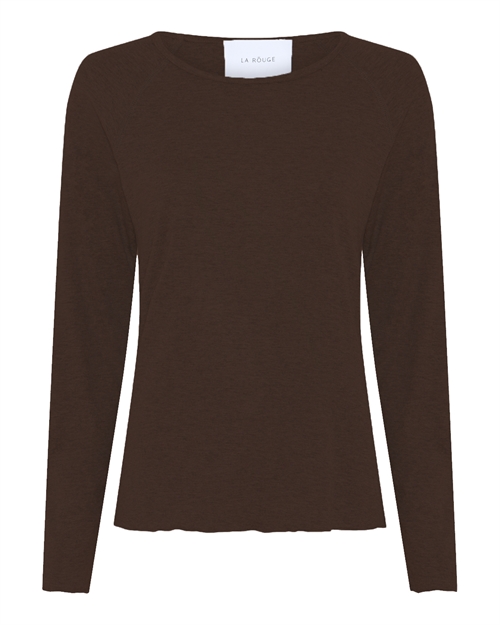 Line Long Sleeve T-Shirt Dark Brown