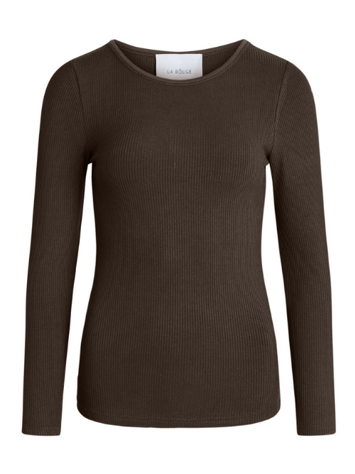 Lisa Dark Brown Long Sleeve T-Shirt