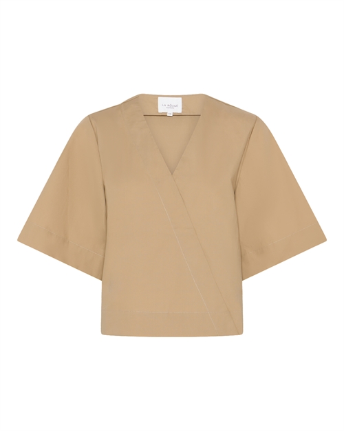 Pia Blouse Sand Short Sleeve