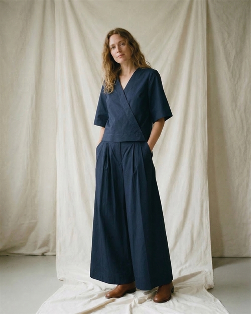 Pia Wide Leg Pants Navy