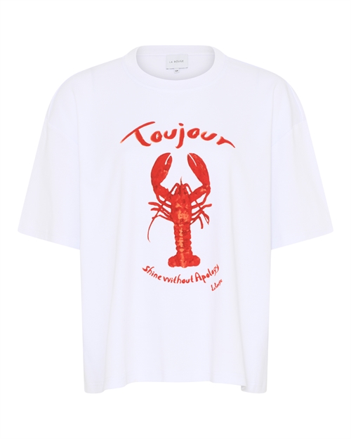 T-Shirt Lobster Print White
