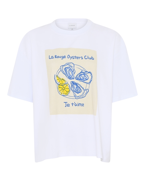 T-Shirt Oyster Print White