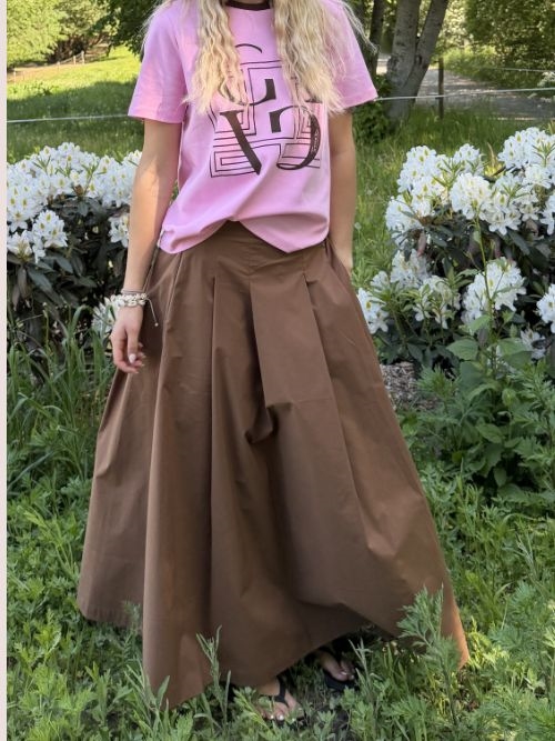 Tulip Poplin Skirt Toffee