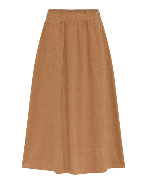 Vilma Skirt Camel Corduroy -Fløjl
