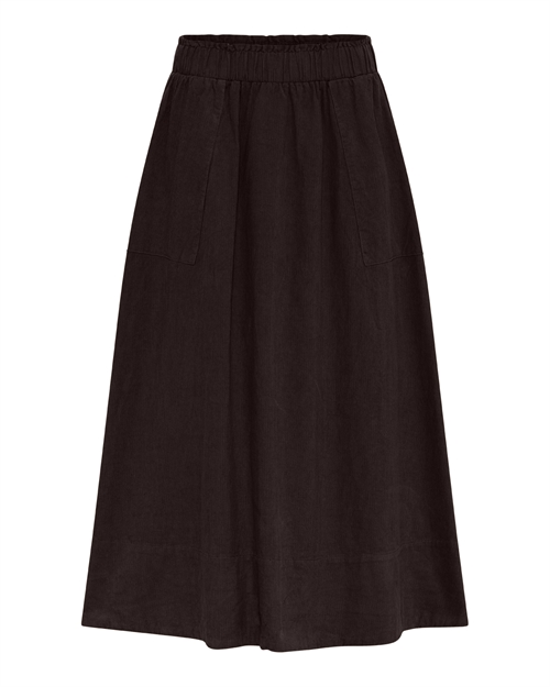 Vilma Skirt Dark Brown Corduroy Fløjl