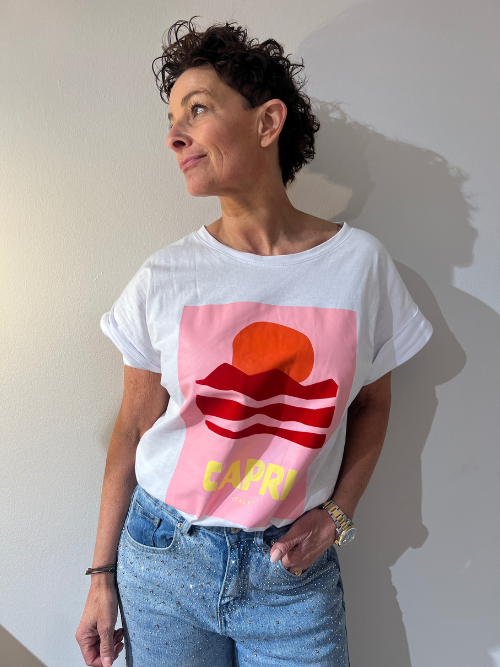 Alice T-Shirt White w. Colour