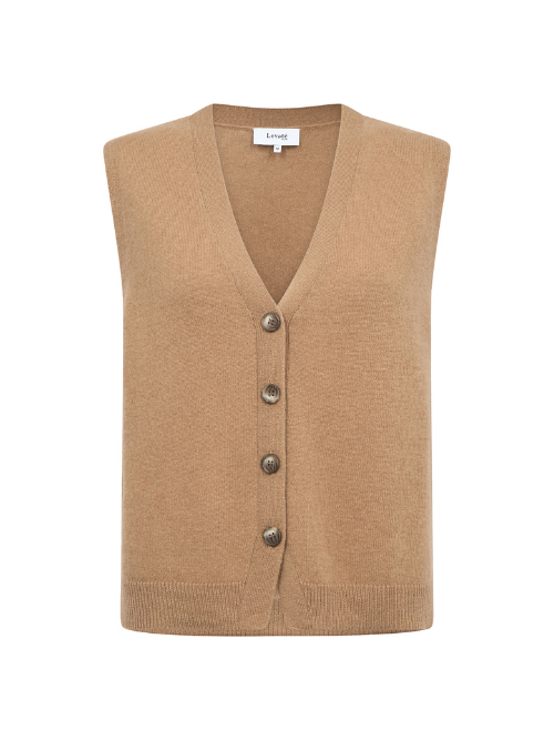 Eloise 10 Camel Cashmere Vest
