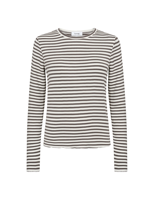 Ika 11 Brun Stribet Langærmet T-shi