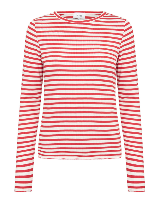 Ika 11 Rød Strib L/Æ T-Shirt