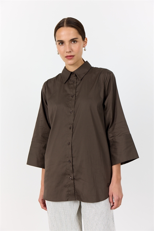 Isla Solid 124 Shirt Coffee