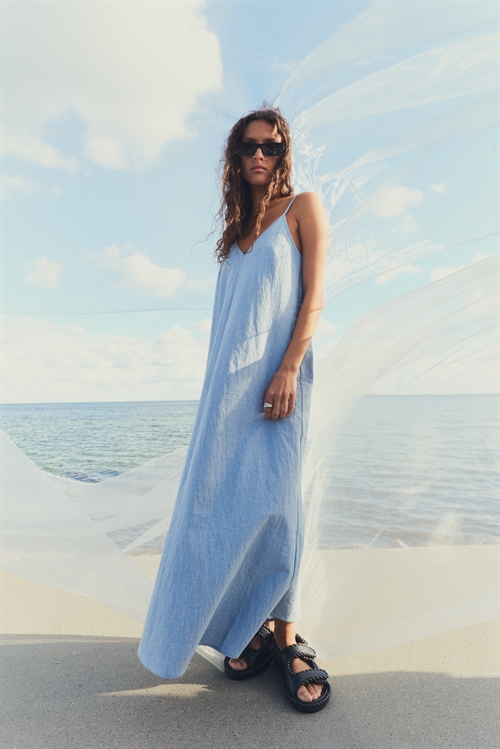 Lennon 4 Dress Blue Cotton