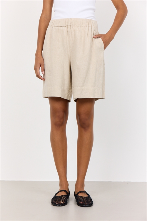 Naja 29 Hør Shorts Island Fossil Melange