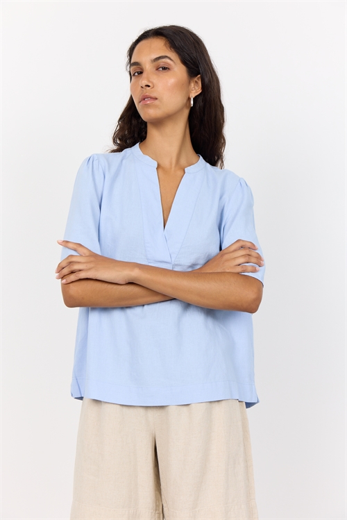 Naja 32 Hør Blouse Cashmere Blue