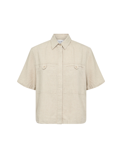 Naja 38 Hør Shirt Island Fossil Melange
