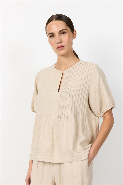 Naja 54 Beige Hør Bluse