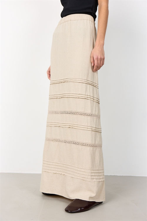 Naja 64 Hør Nederdel Beige