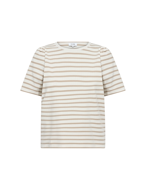 Neddie 1 T-Shirt Beige Strib