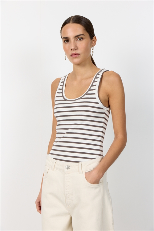 Neddie 5 Brun Stribet Tanktop