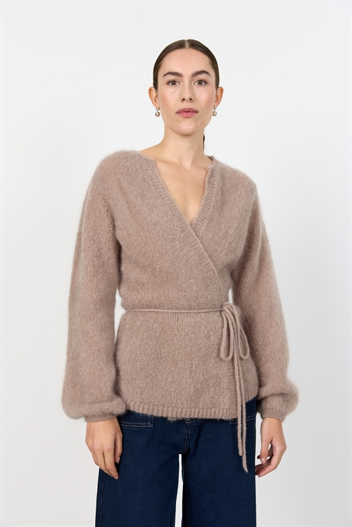 Noreen 7 Wrap Strik Lys Brun