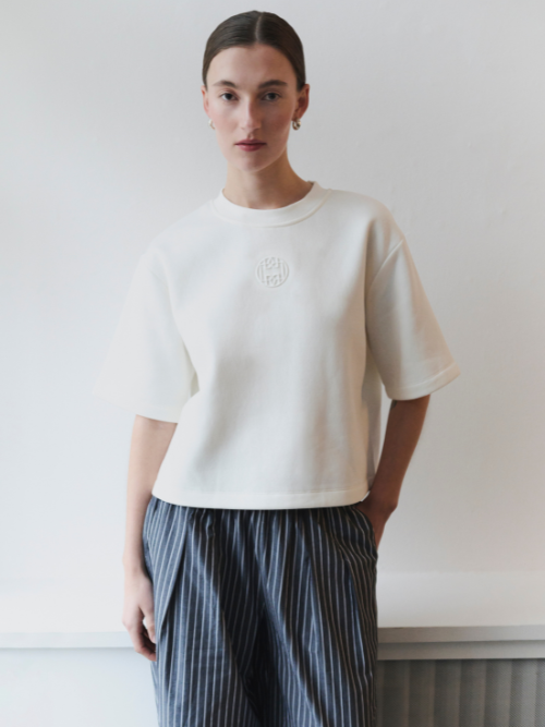 Nuka 28 Kortærmet Offwhite Sweat T-Shirt