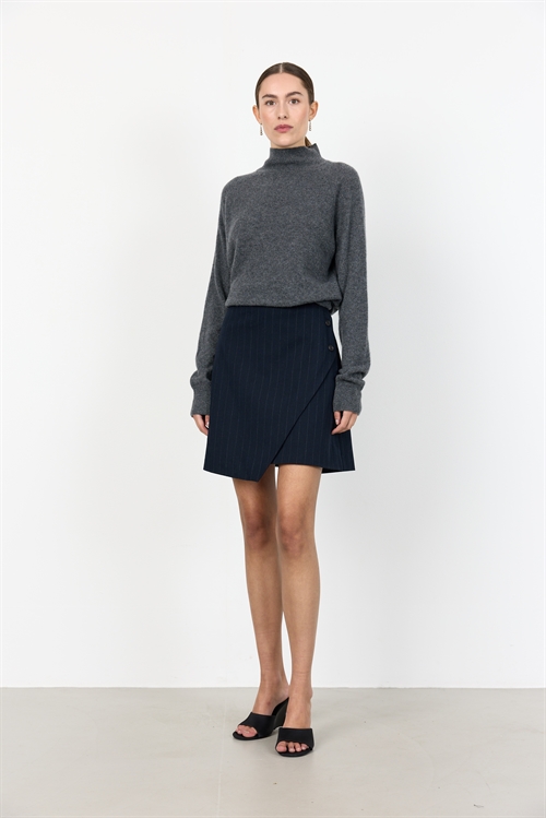 Olivia 3 Nederdel Mørk Blå m. Strib