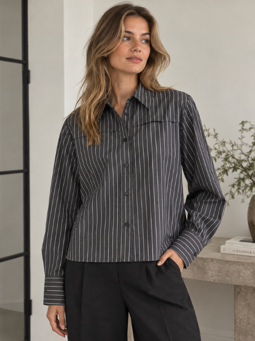 Susi 1 Grey Stripe Shirt